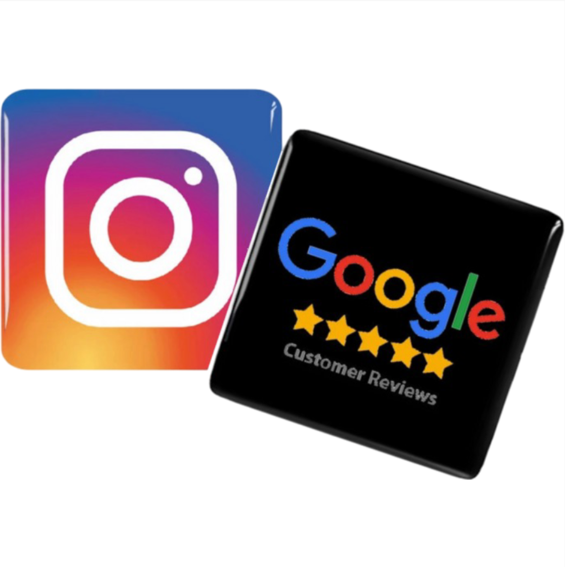 Duo square Intagram and google NFC tag